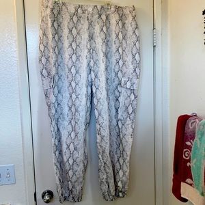 Forever 21 Snakeskin Joggers